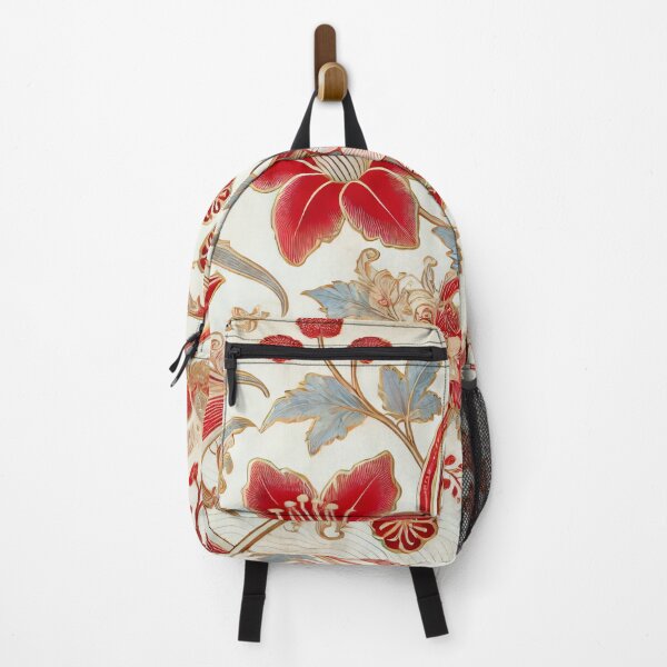 Item preview, Elegant Kutani Red Ake Floral Design: Traditional Japanese Art designed and sold by SakuraJapanArt.