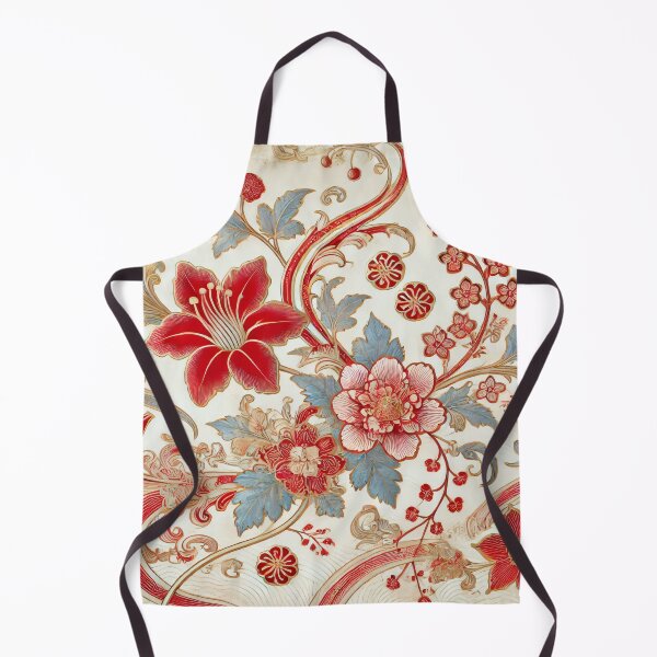 Item preview, Elegant Kutani Red Ake Floral Design: Traditional Japanese Art designed and sold by SakuraJapanArt.