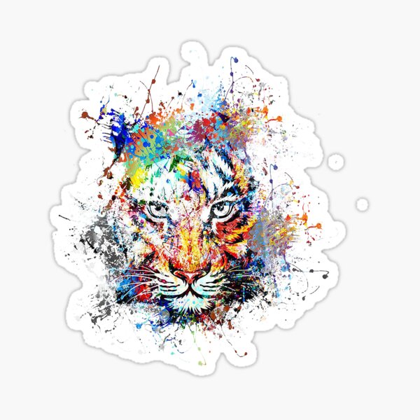 Item preview, Colorful Cat paint splash tee  designed and sold by suppafamous.