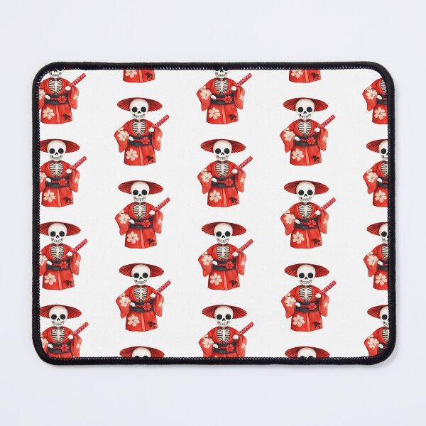 Item preview, Skeleton Samurai in Traditional Red Kimono designed and sold by WPCreator.