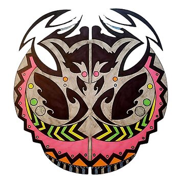 Artwork thumbnail, "Vibrant Tribal Mask Design: Bold Abstract Art" by Cracker3