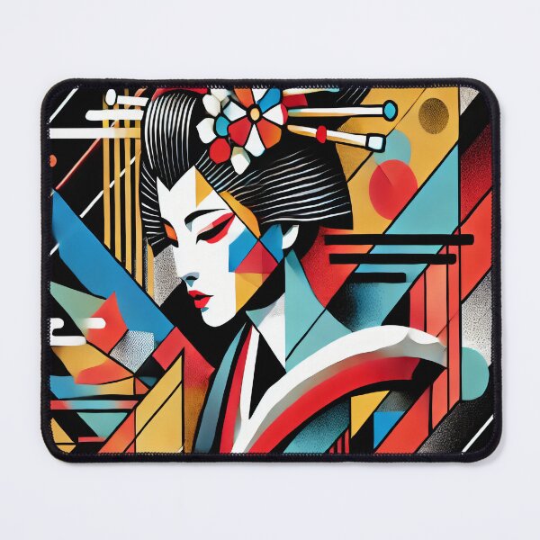 Item preview, Art Deco Geisha: A Fusion of Japanese Tradition and Modernism designed and sold by SakuraJapanArt.