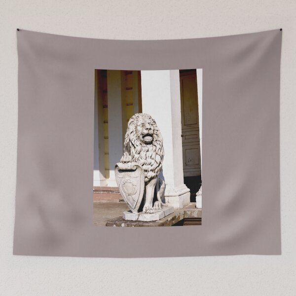 Item preview, Beautiful sculpture of a lion at the Raczyński Palace in Złoty Potok, a town in Poland designed and sold by mikistudio.