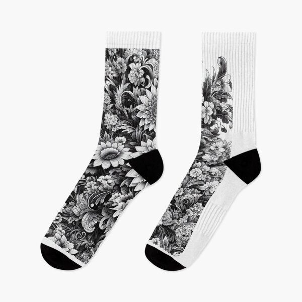 Item preview, Monochrome Floral Symphony designed and sold by ZenOfAIarts.