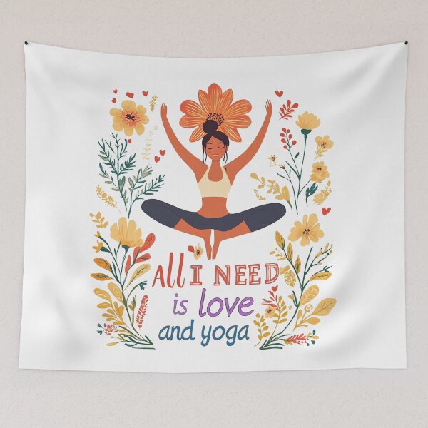 Item preview, ALL I NEED IS LOVE AND YOGA-02 designed and sold by Nufauna.