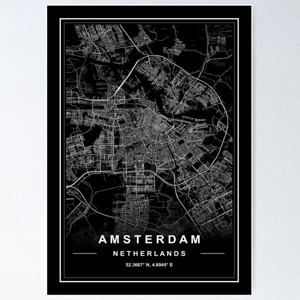 Aperçu de l'œuvre Plan de la ville d'Amsterdam créée et vendue par SHAMPAIN-ART-CO.