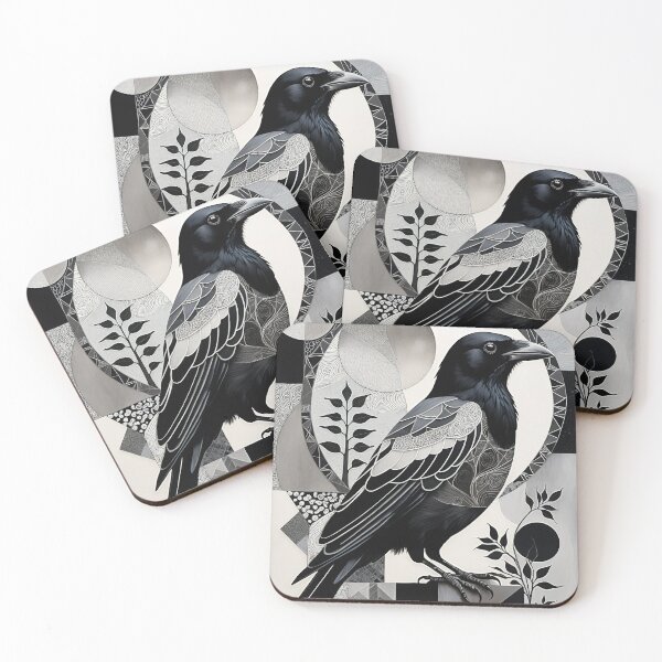 Item preview, RavenBlack & White Abstract Vintage Zentangle Art designed and sold by Witty Shirts.