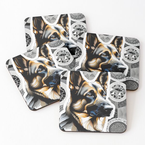Item preview, Dog Colored Abstract Vintage Zentangle Art designed and sold by Witty Shirts.