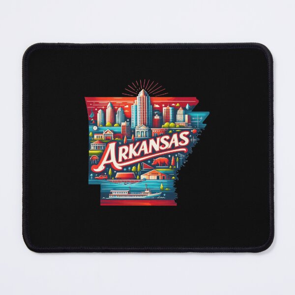 Item preview, Arkansas retro travel map of United States designed and sold by CleanDecor.