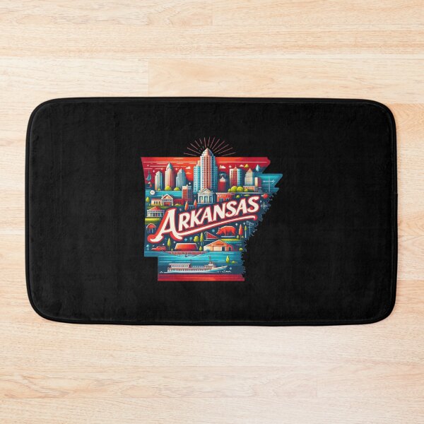 Item preview, Arkansas retro travel map of United States designed and sold by CleanDecor.