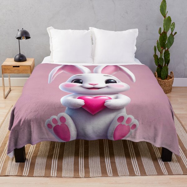 Item preview, Smiling Rabbit with Pink Heart 2 designed and sold by Tom-Johnson.