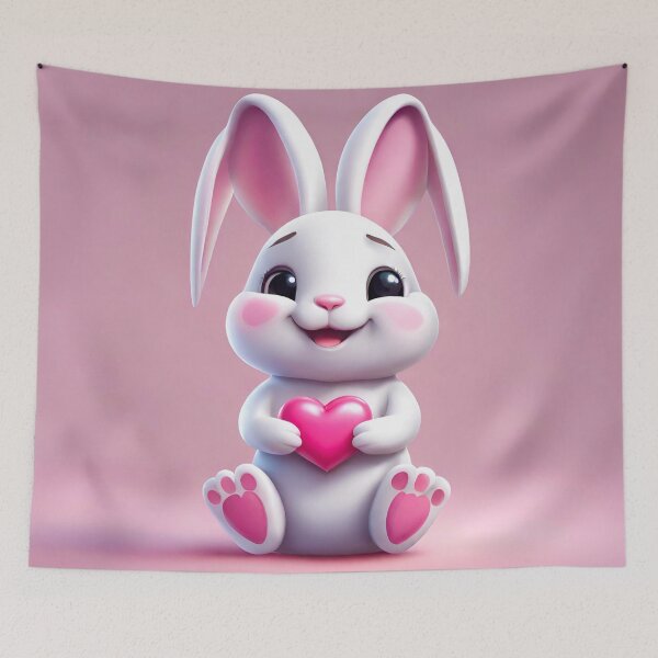 Item preview, Smiling Rabbit with Pink Heart 2 designed and sold by Tom-Johnson.