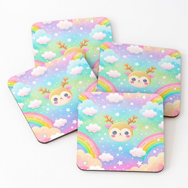 Item preview, "Rainbow Reindeer and Fluffy Cloud Adventures" designed and sold by JAMESAMORN.