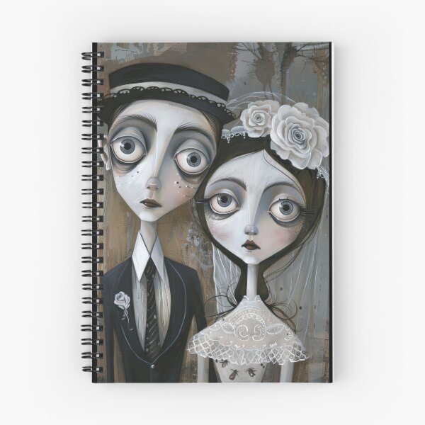 Item preview, Dark Gothic Wedding Couple, Melancholic Wedding Illustration designed and sold by Piotrek0001.