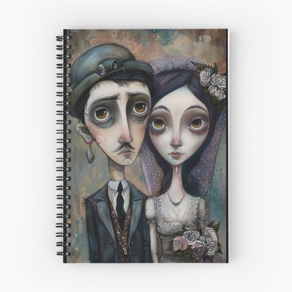 Item preview, Dark Gothic Wedding Couple, Melancholic Wedding Illustration designed and sold by Piotrek0001.