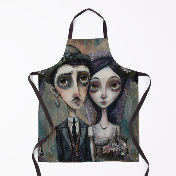 Item preview, Dark Gothic Wedding Couple, Melancholic Wedding Illustration designed and sold by Piotrek0001.