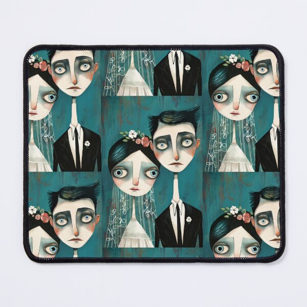 Item preview, Dark Gothic Wedding Couple, Melancholic Wedding Illustration designed and sold by Piotrek0001.
