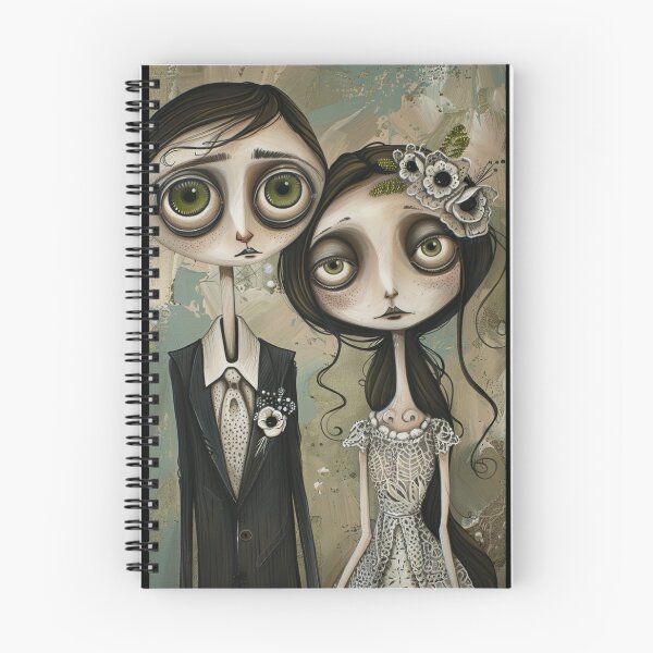 Item preview, Dark Gothic Wedding Couple, Melancholic Wedding Illustration designed and sold by Piotrek0001.