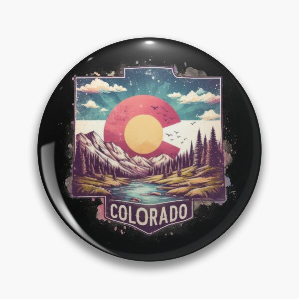 Item preview, Colorado retro travel map of United States designed and sold by CleanDecor.