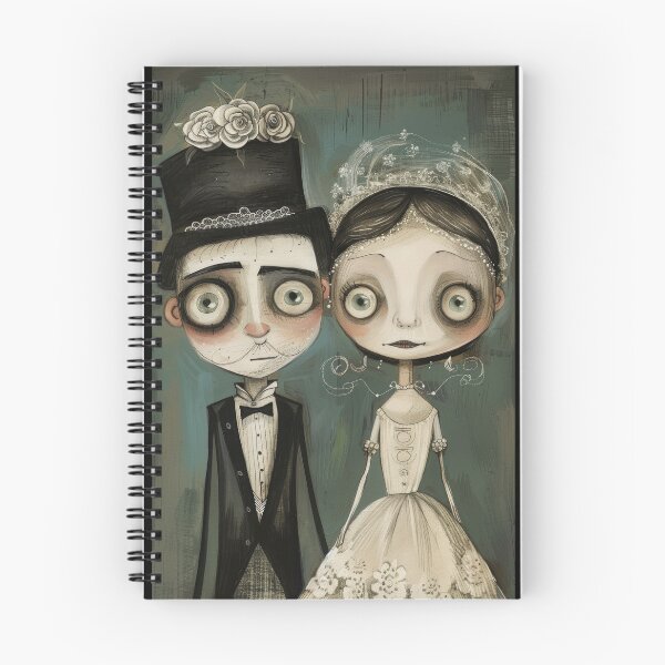 Item preview, Dark Gothic Wedding Couple, Melancholic Wedding Illustration designed and sold by Piotrek0001.
