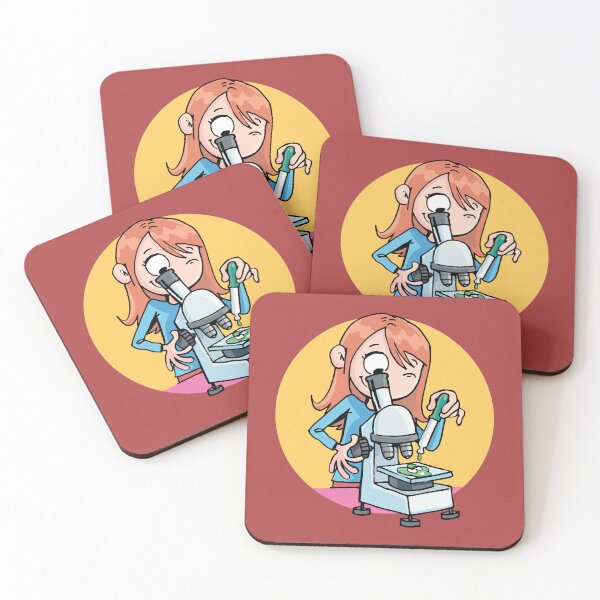 Item preview, girl looks through a microscope and uses a pipette designed and sold by duxpavlic.
