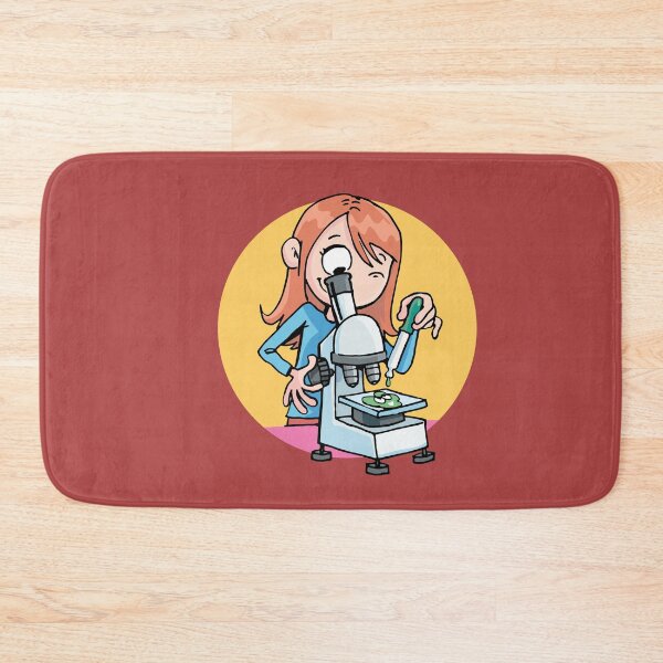 Item preview, girl looks through a microscope and uses a pipette designed and sold by duxpavlic.