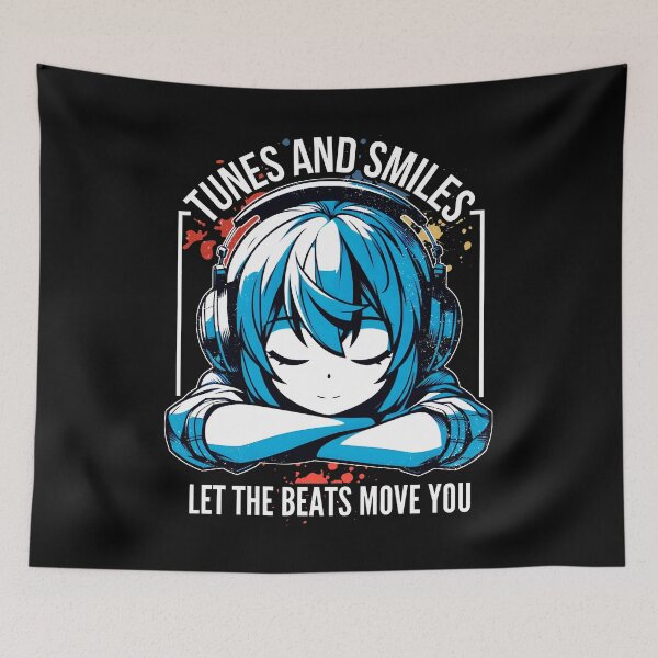 Item preview, TUNES AND SMILES LET THE BEATS MOVE YOU - A Symphony of Colors, A Dance of Emotions designed and sold by SplashTastic.