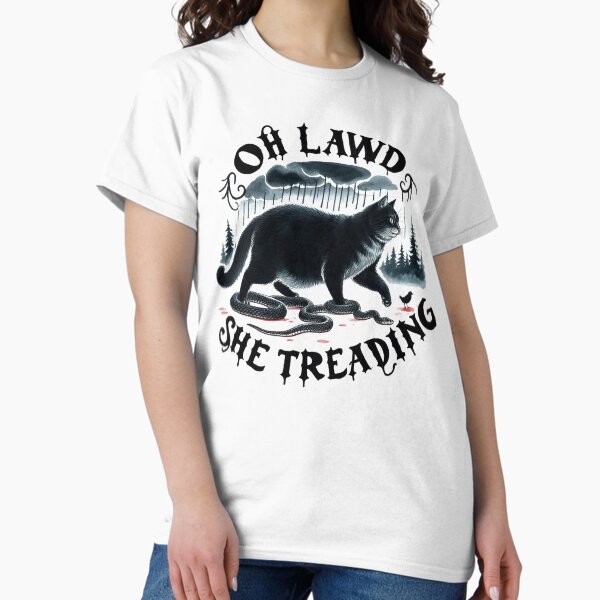 Item preview, Oh Lawd She Treading Meme Cat designed and sold by vectcd.