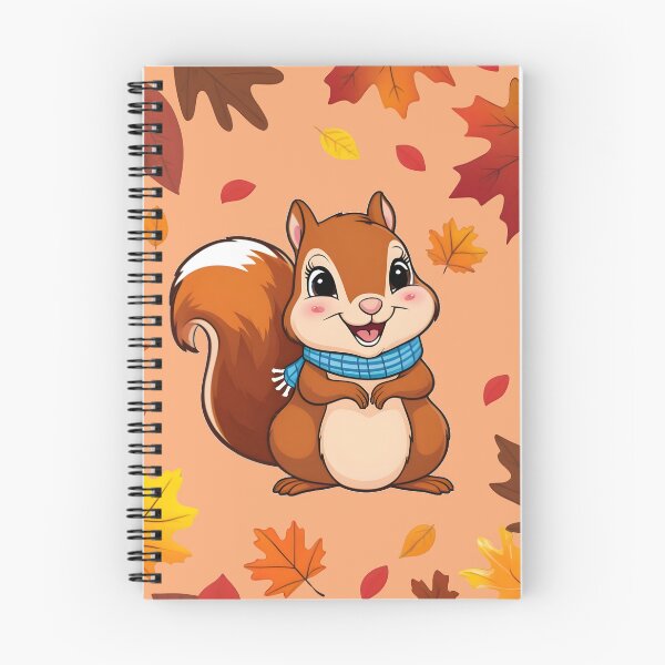Item preview, Fall themed Autumn inspired cute squirrel wearing a scarf autumn themed designed and sold by annoying-shirts.