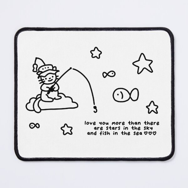 Item preview, cat fishing for love designed and sold by sastoonspoon.