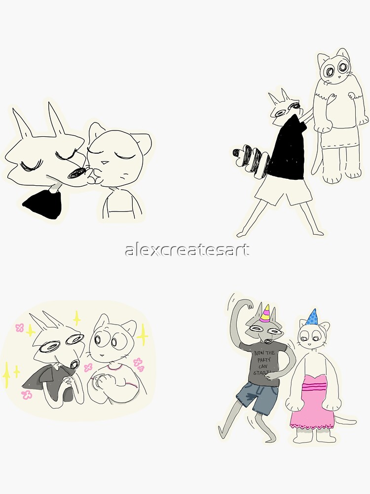 Artist's Favourite 4 Sticker Pack Billie and Mittens Sticker