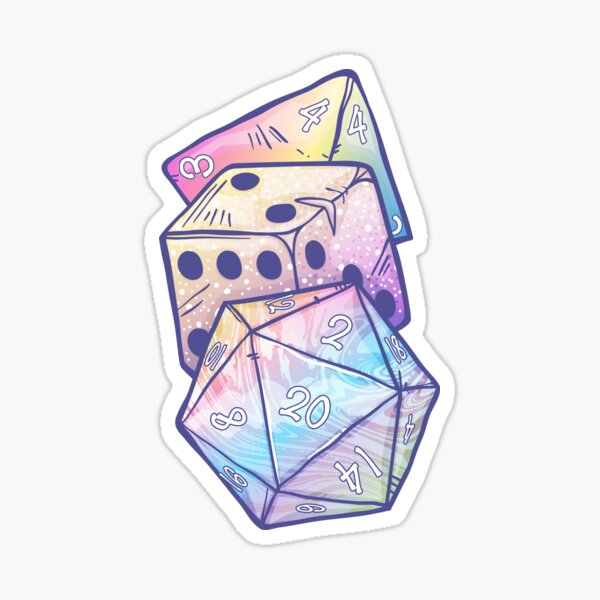 Roll the dice – Pastel Sticker