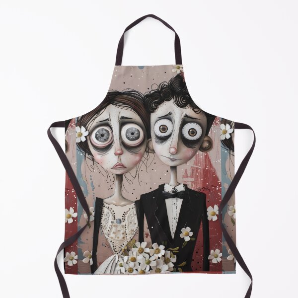 Item preview, Gothic Wedding Couple, Melancholic Artistic Wedding Illustrations designed and sold by Piotrek0001.