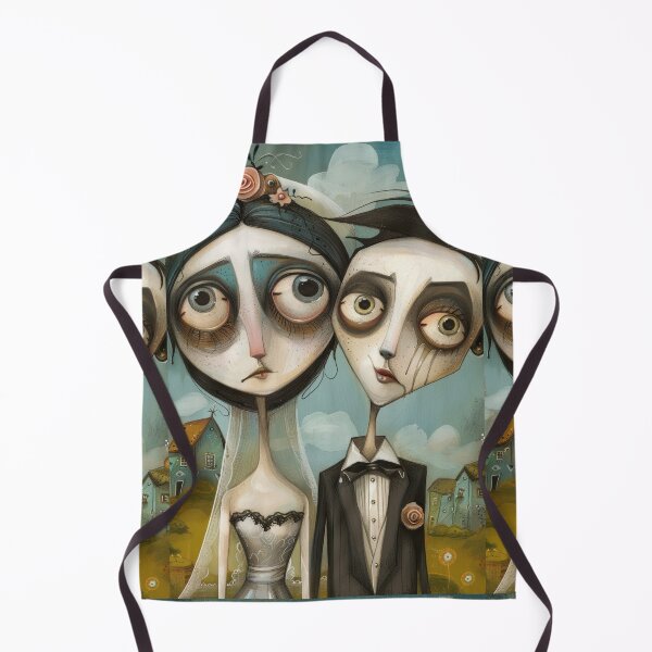 Item preview, Gothic Wedding Couple, Melancholic Artistic Wedding Illustrations designed and sold by Piotrek0001.