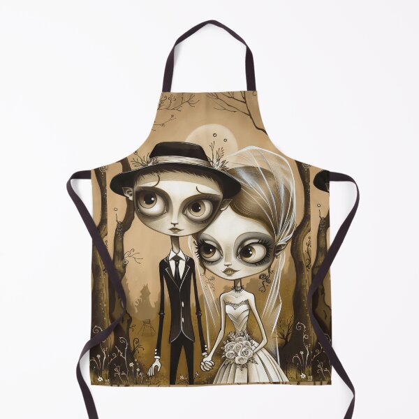 Item preview, Gothic Wedding Couple, Melancholic Artistic Wedding Illustrations designed and sold by Piotrek0001.