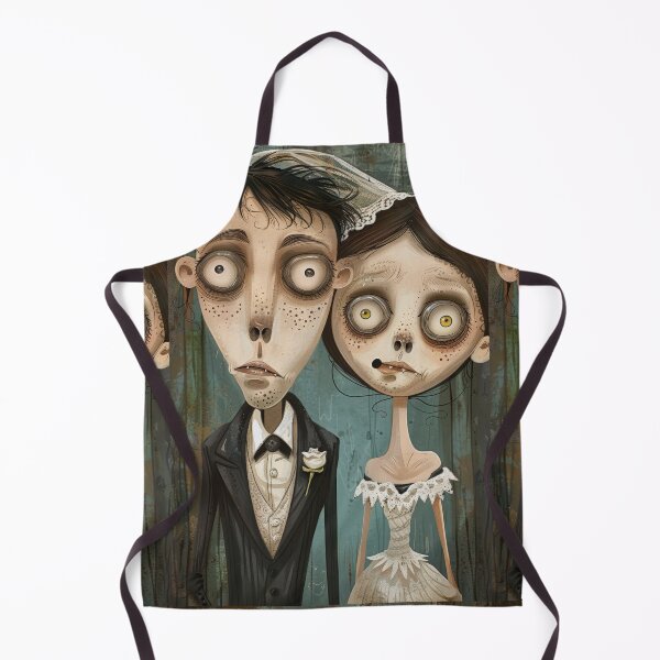 Item preview, Gothic Wedding Couple, Melancholic Artistic Wedding Illustrations designed and sold by Piotrek0001.