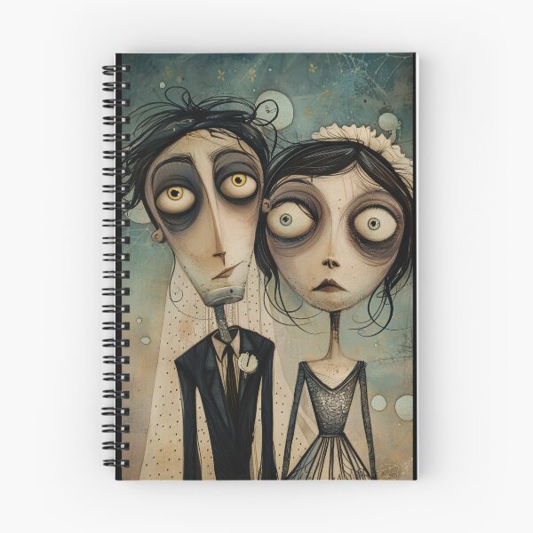 Item preview, Gothic Wedding Couple, Melancholic Artistic Wedding Illustrations designed and sold by Piotrek0001.