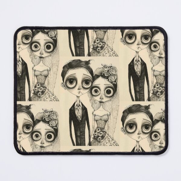 Item preview, Gothic Wedding Couple, Melancholic Artistic Wedding Illustrations designed and sold by Piotrek0001.