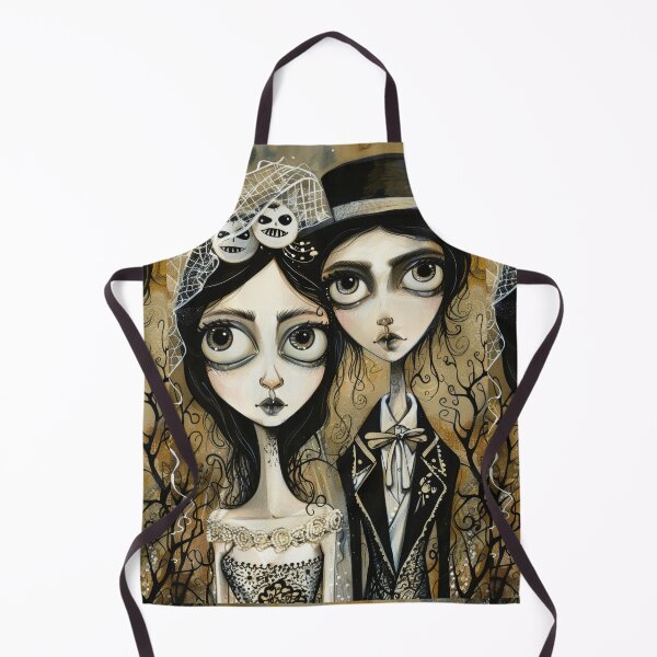 Item preview, Gothic Wedding Couple, Melancholic Artistic Wedding Illustrations designed and sold by Piotrek0001.