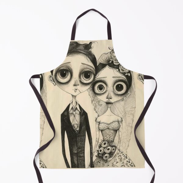 Item preview, Gothic Wedding Couple, Melancholic Artistic Wedding Illustrations designed and sold by Piotrek0001.
