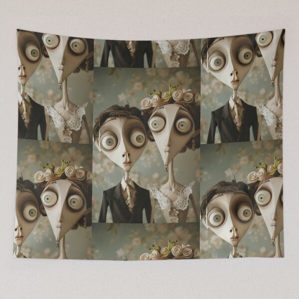 Item preview, Gothic Wedding Couple, Melancholic Artistic Wedding Illustrations designed and sold by Piotrek0001.