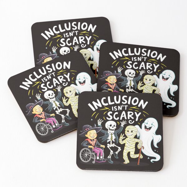 Item preview, Inclusion Isn't Scary Teacher Skeleton Ghost Cute Halloween  designed and sold by bumqiudci.