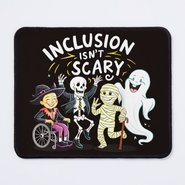 Item preview, Inclusion Isn't Scary Teacher Skeleton Ghost Cute Halloween designed and sold by bumqiudci.