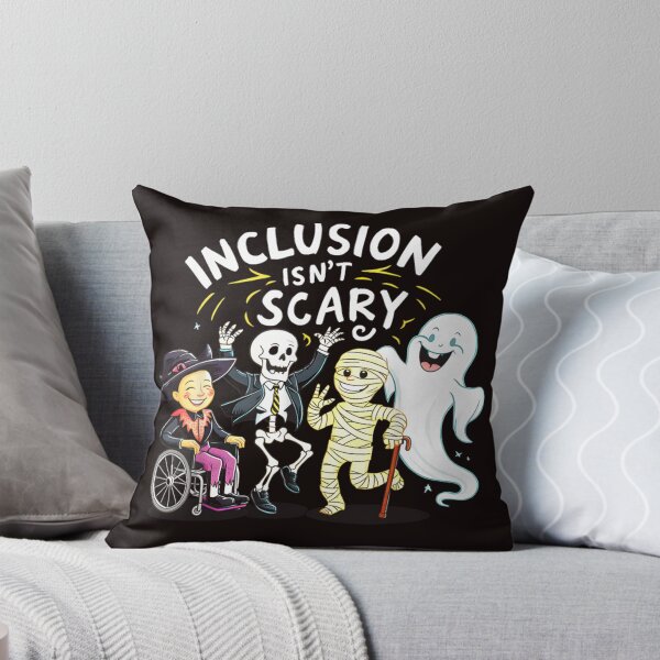 Item preview, Inclusion Isn't Scary Teacher Skeleton Ghost Cute Halloween  designed and sold by bumqiudci.
