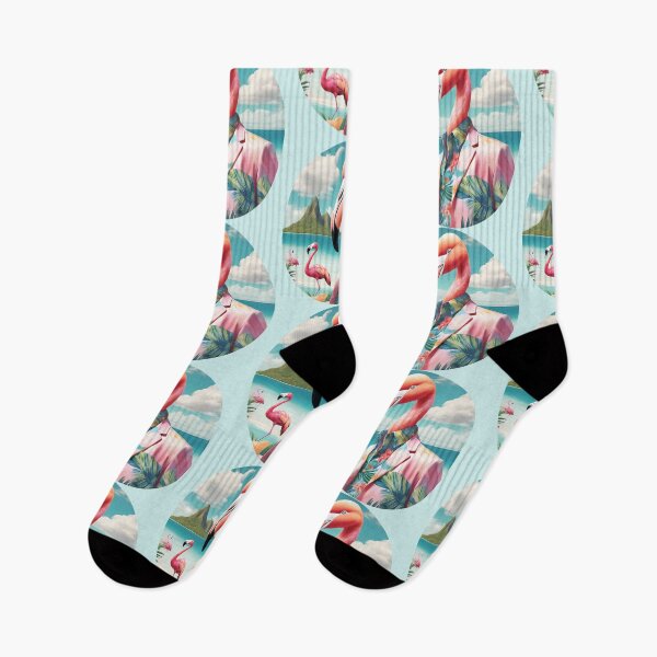 Item preview, Flamingo Paradise: Surreal Tropical Vibes Art Print & Apparel designed and sold by Vin  Zzep.