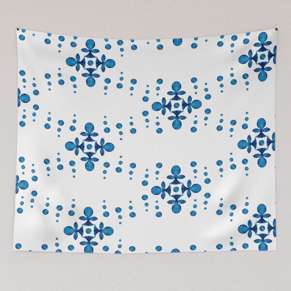 Item preview, Byzantine style Cross, Blue on white background designed and sold by Alex  Blud.