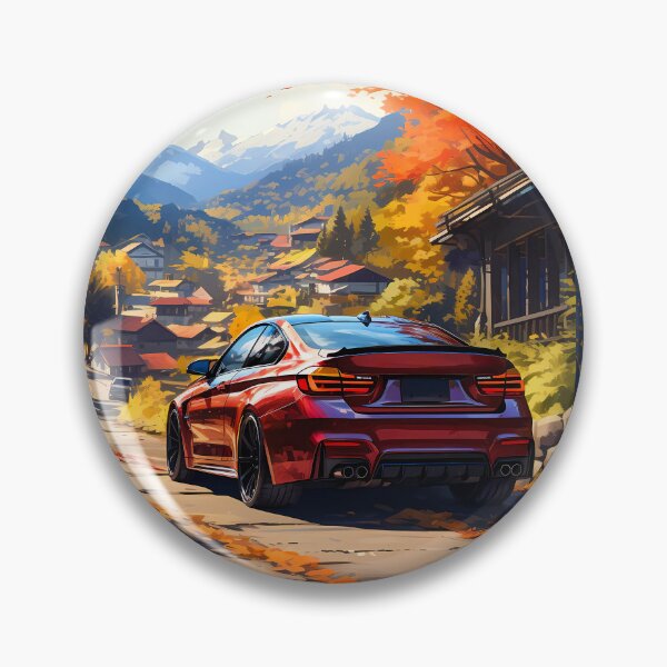 Item preview, Sporty Coupe Driving Through Scenic Mountain Village designed and sold by RevUpDesign.