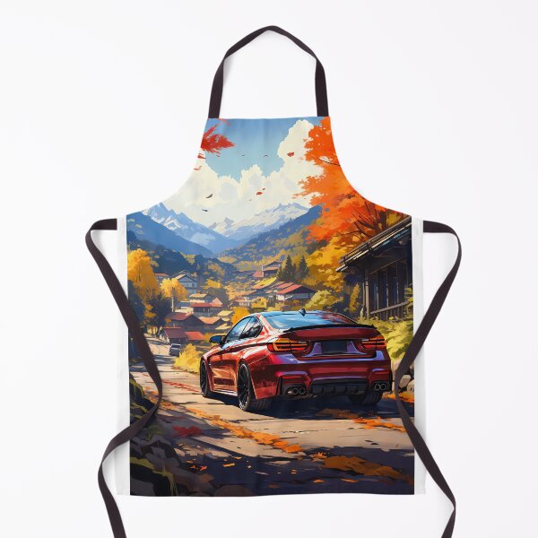 Item preview, Sporty Coupe Driving Through Scenic Mountain Village designed and sold by RevUpDesign.
