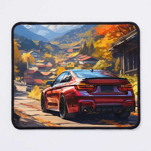 Item preview, Sporty Coupe Driving Through Scenic Mountain Village designed and sold by RevUpDesign.