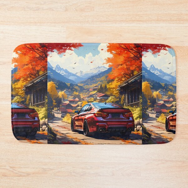 Item preview, Sporty Coupe Driving Through Scenic Mountain Village designed and sold by RevUpDesign.
